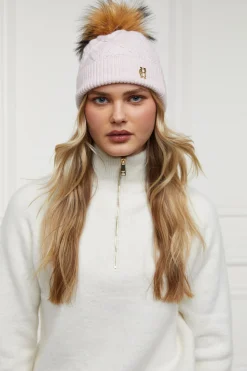 Hot Cortina Bobble Hat (Soft Pink) Women Hats & Headbands|Hats & Headbands