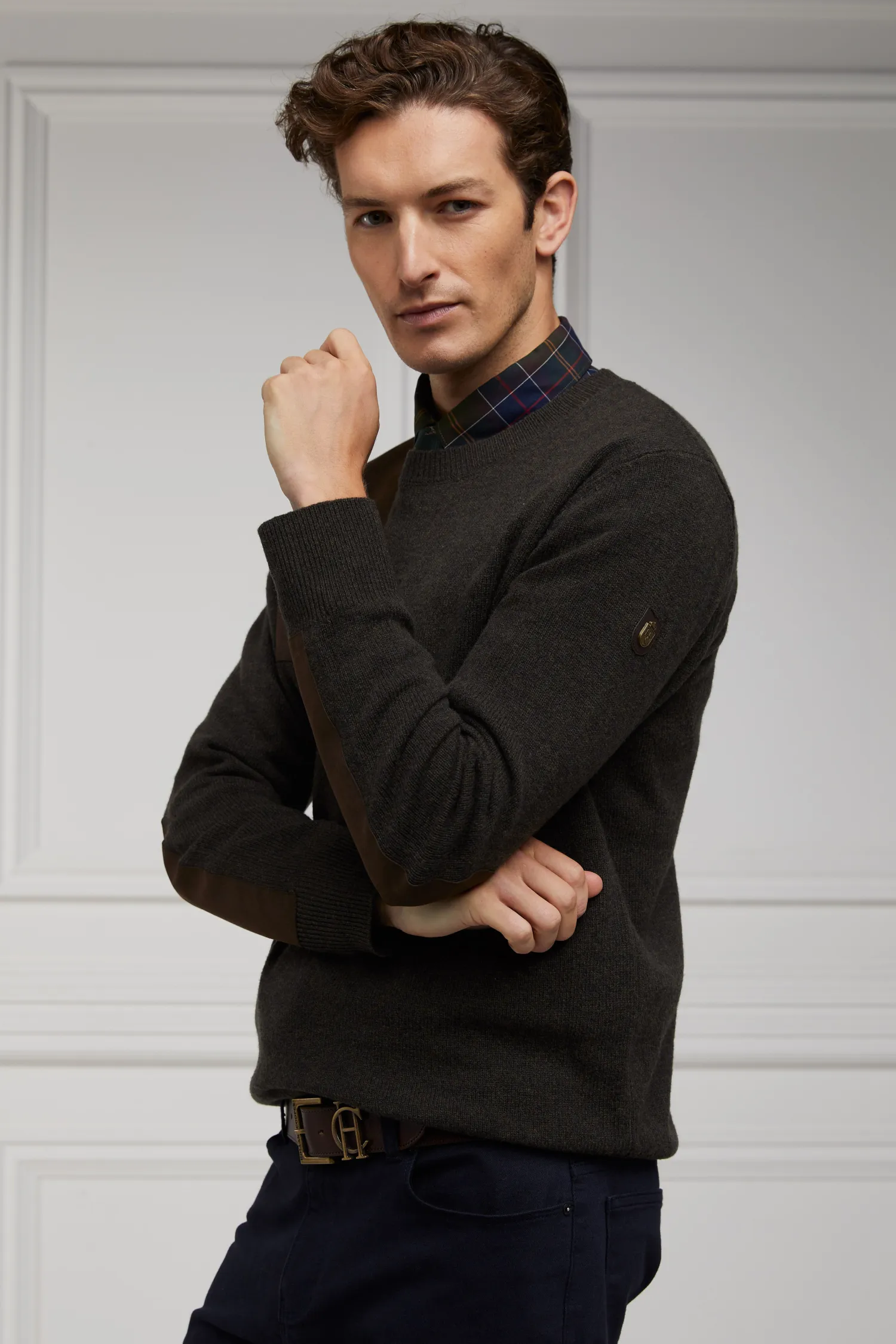 Discount Country Crew Neck Knit Knitwear