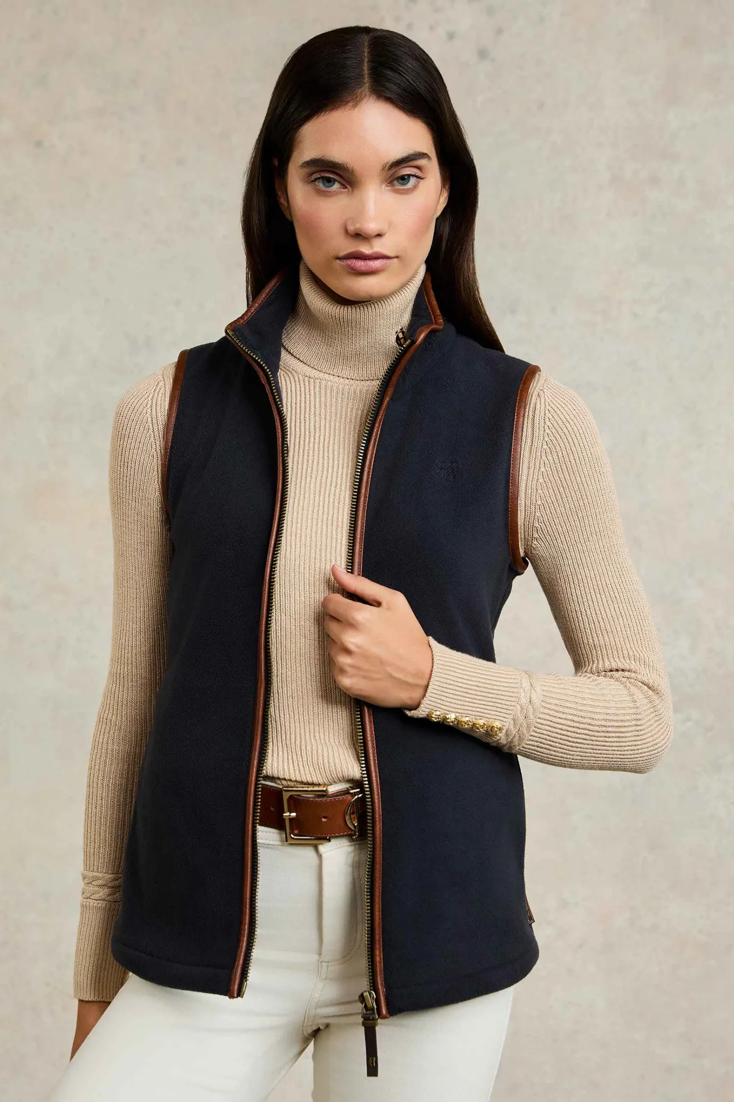 Hot Country Fleece Gilet (Ink Navy) Women Gilets|Fleeces