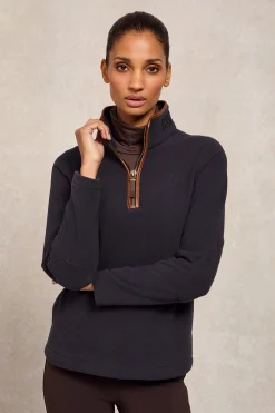 Best Country Fleece Quarter Zip (Ink Navy) Women Fleeces|Fleeces