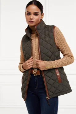Discount Country Quilted Gilet (Heritage Khaki) Women Gilets
