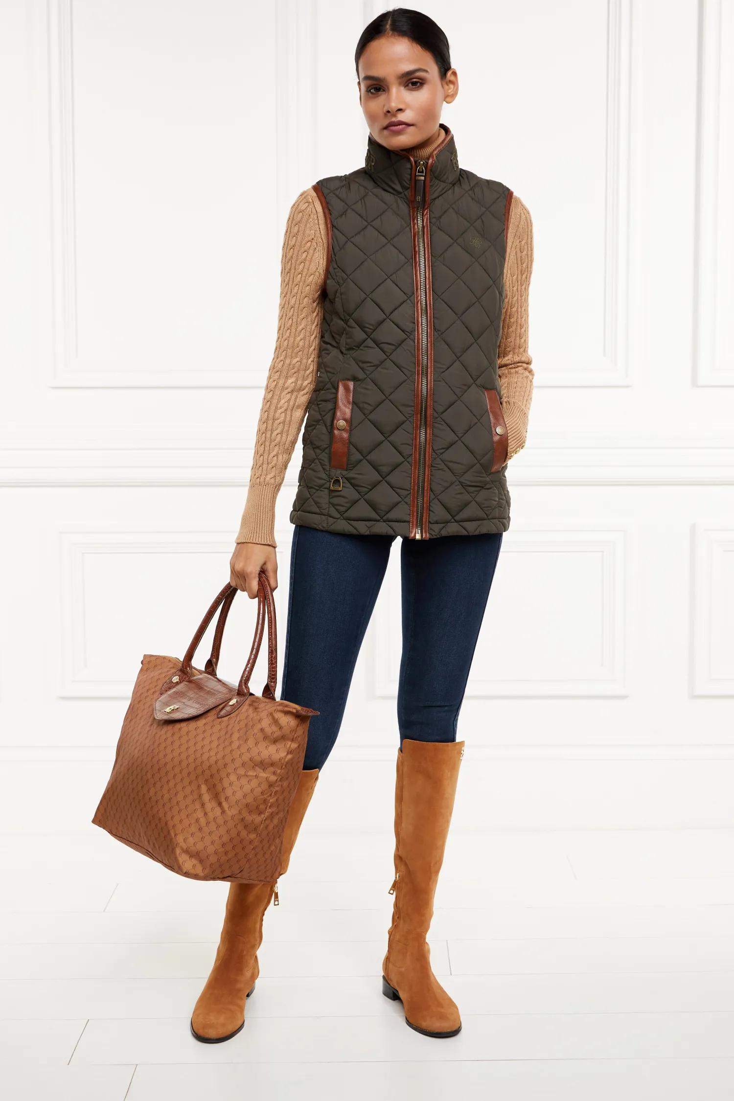 Discount Country Quilted Gilet (Heritage Khaki) Women Gilets
