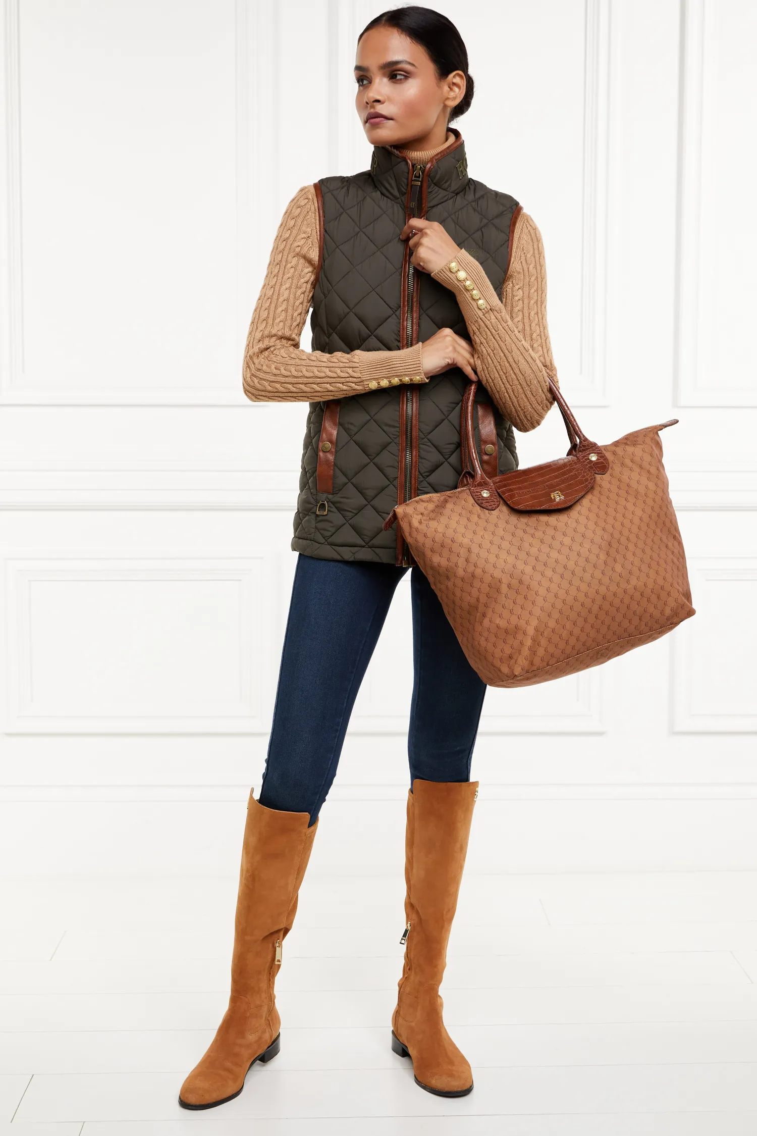 Discount Country Quilted Gilet (Heritage Khaki) Women Gilets