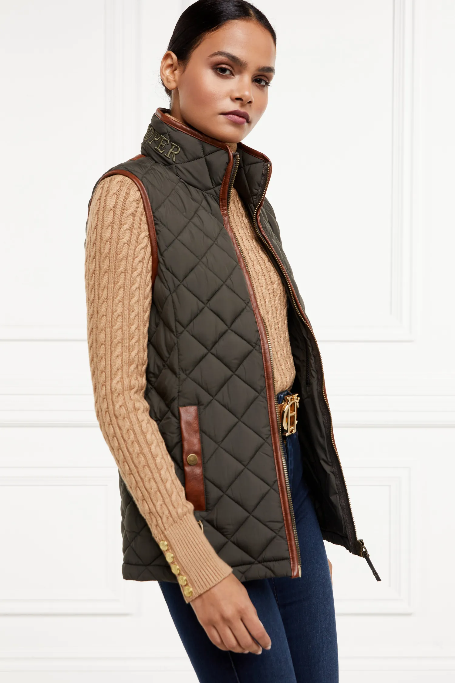 Discount Country Quilted Gilet (Heritage Khaki) Women Gilets