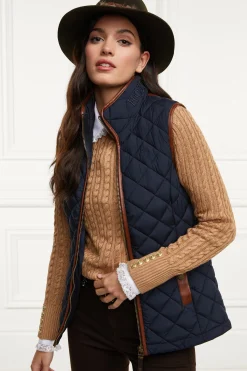 Hot Country Quilted Gilet (Ink Navy) Women Gilets