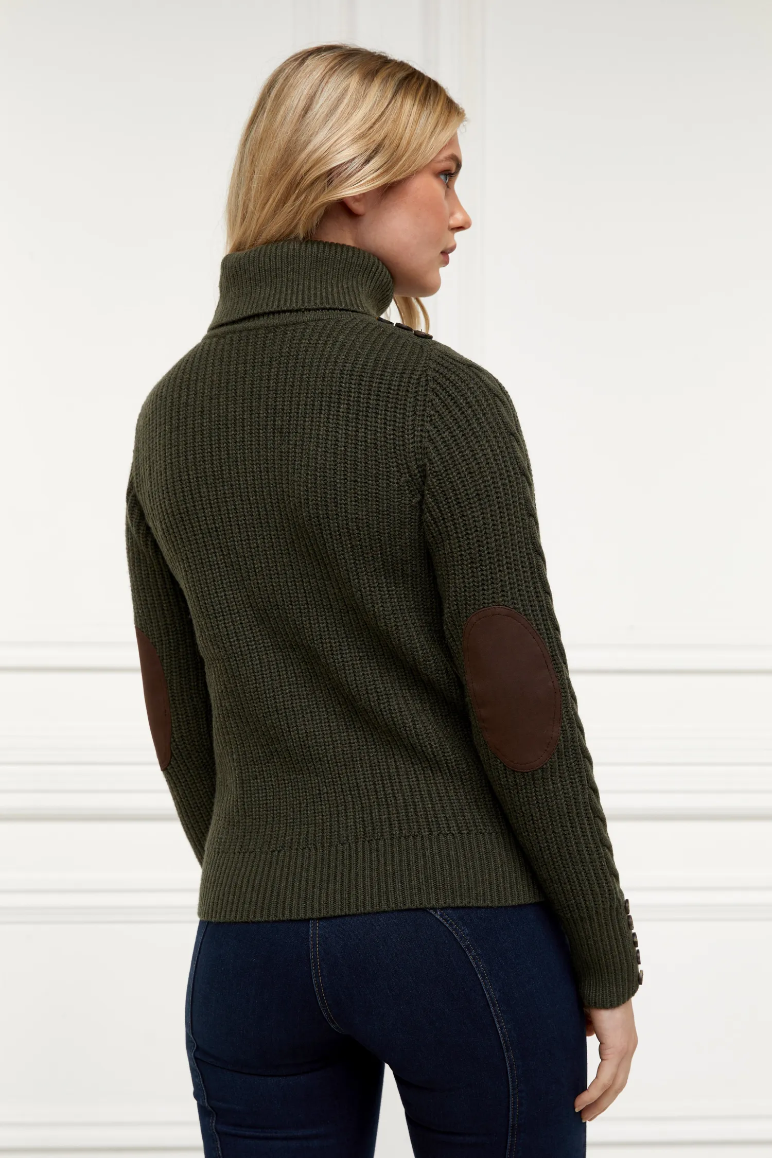 Hot Country Roll Neck Knit (Forest Green) Women Knitwear