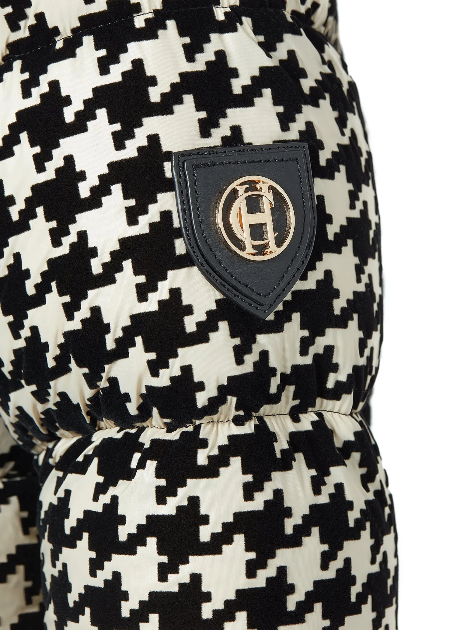 Fashion Crawford Longline Coat (Ecru Houndstooth) Women Coats