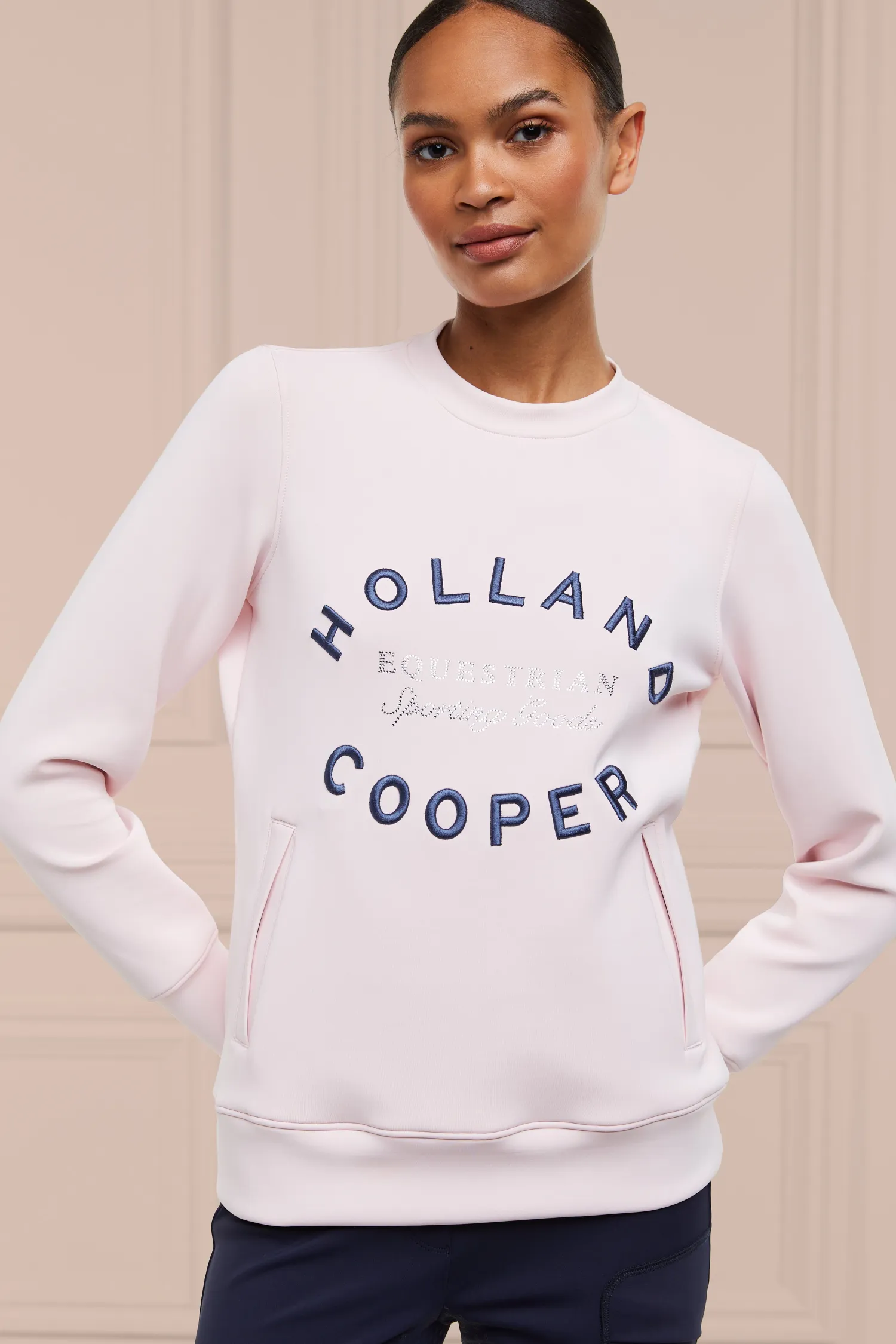 Clearance Crystal Crew Neck Sweat Hoodies & Sweatshirts