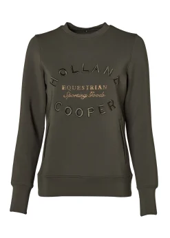 Sale Crystal Crew Neck Sweat (Dark Olive) Hoodies & Sweatshirts