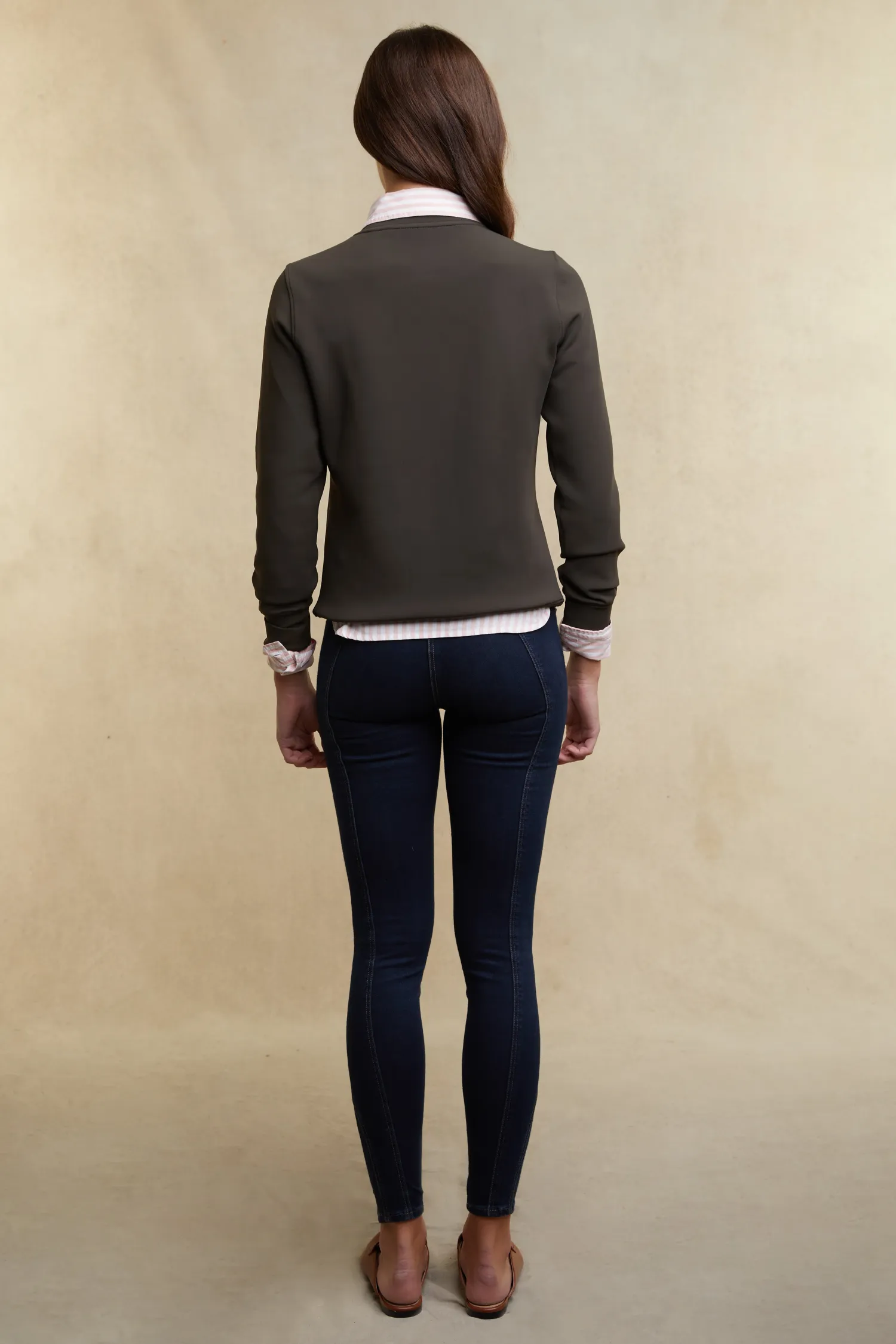Sale Crystal Crew Neck Sweat (Dark Olive) Hoodies & Sweatshirts