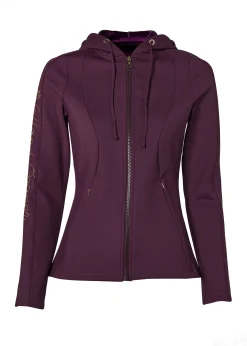 Outlet Crystal Zip Hoodie Jackets