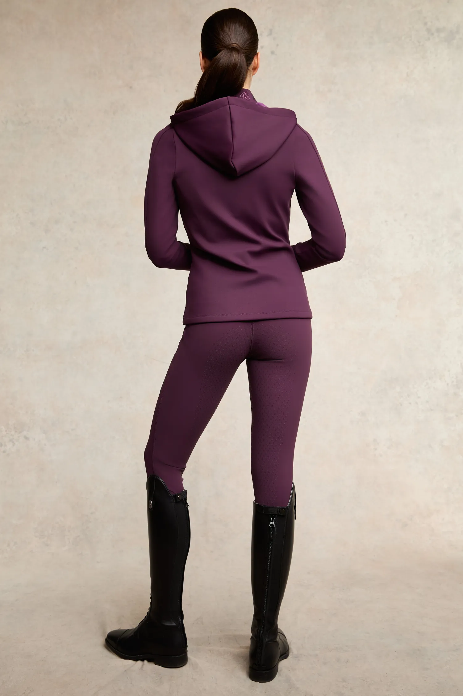 Outlet Crystal Zip Hoodie Jackets
