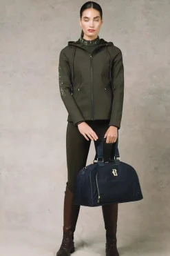 Discount Crystal Zip Hoodie (Dark Olive) Jackets