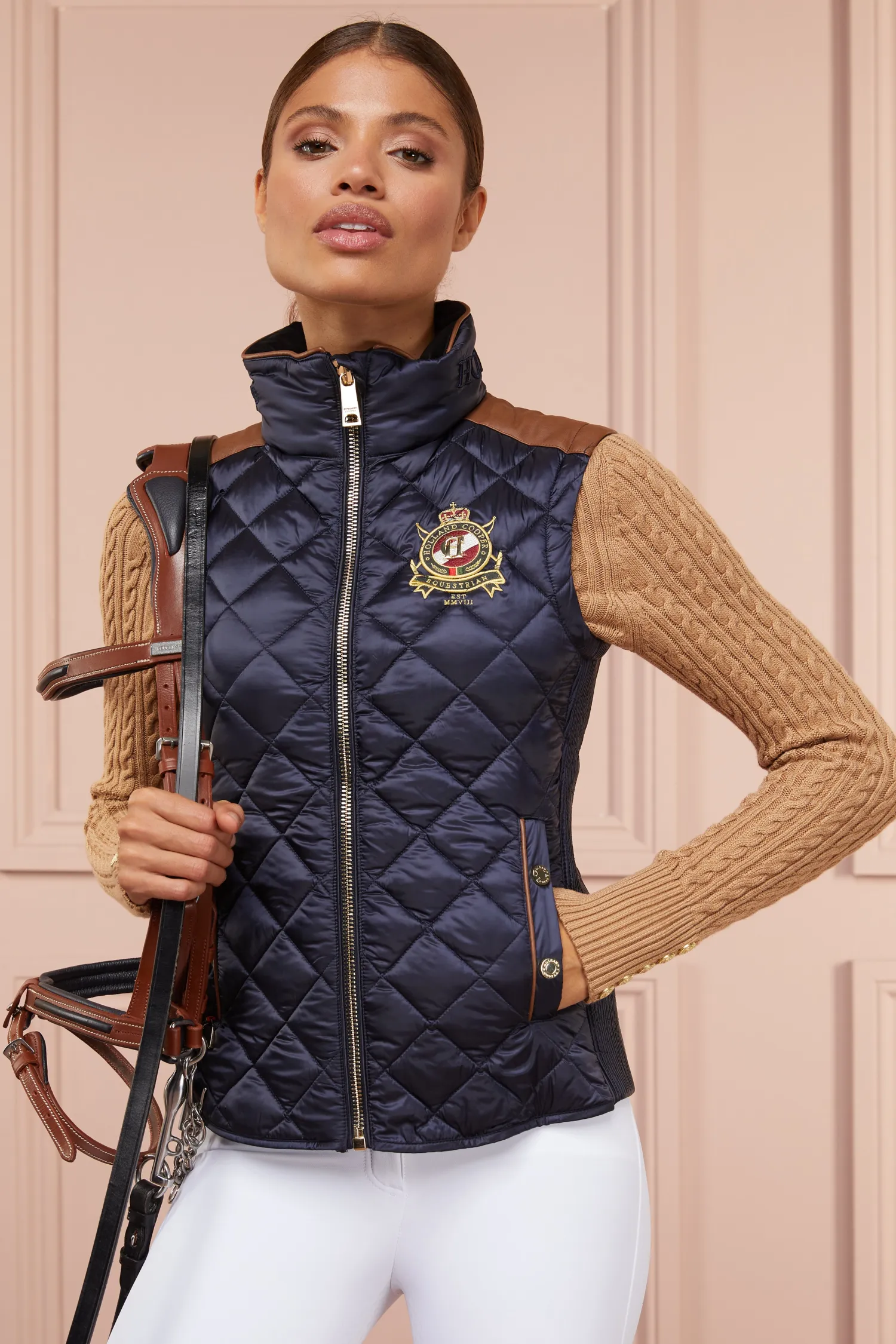 Sale Diamond Quilt Classic Gilet (Ink Navy) Women Gilets|Gilets