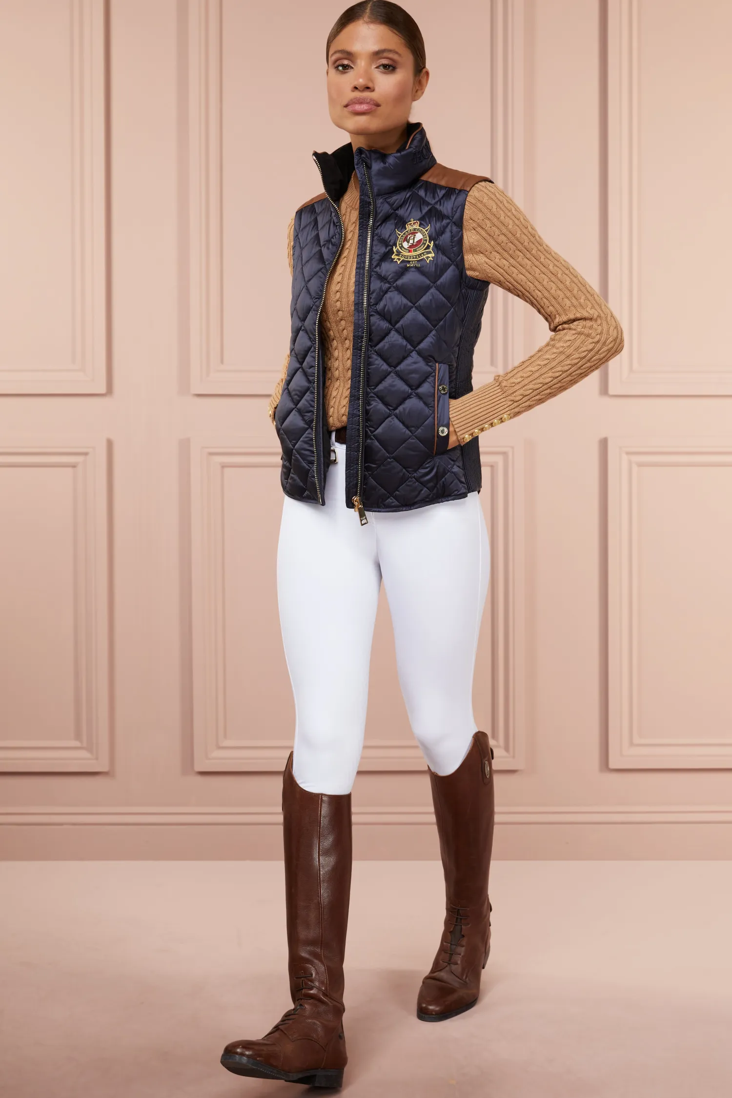 Sale Diamond Quilt Classic Gilet (Ink Navy) Women Gilets|Gilets