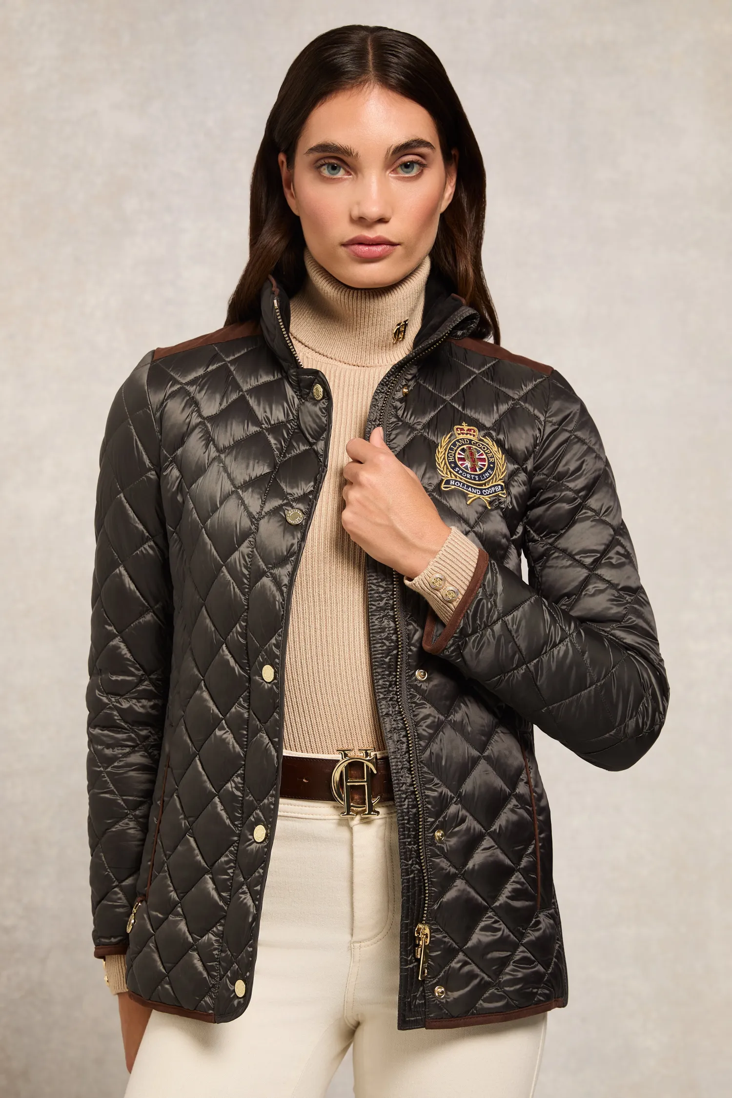 Hot Diamond Quilt Classic Jacket Women Jackets