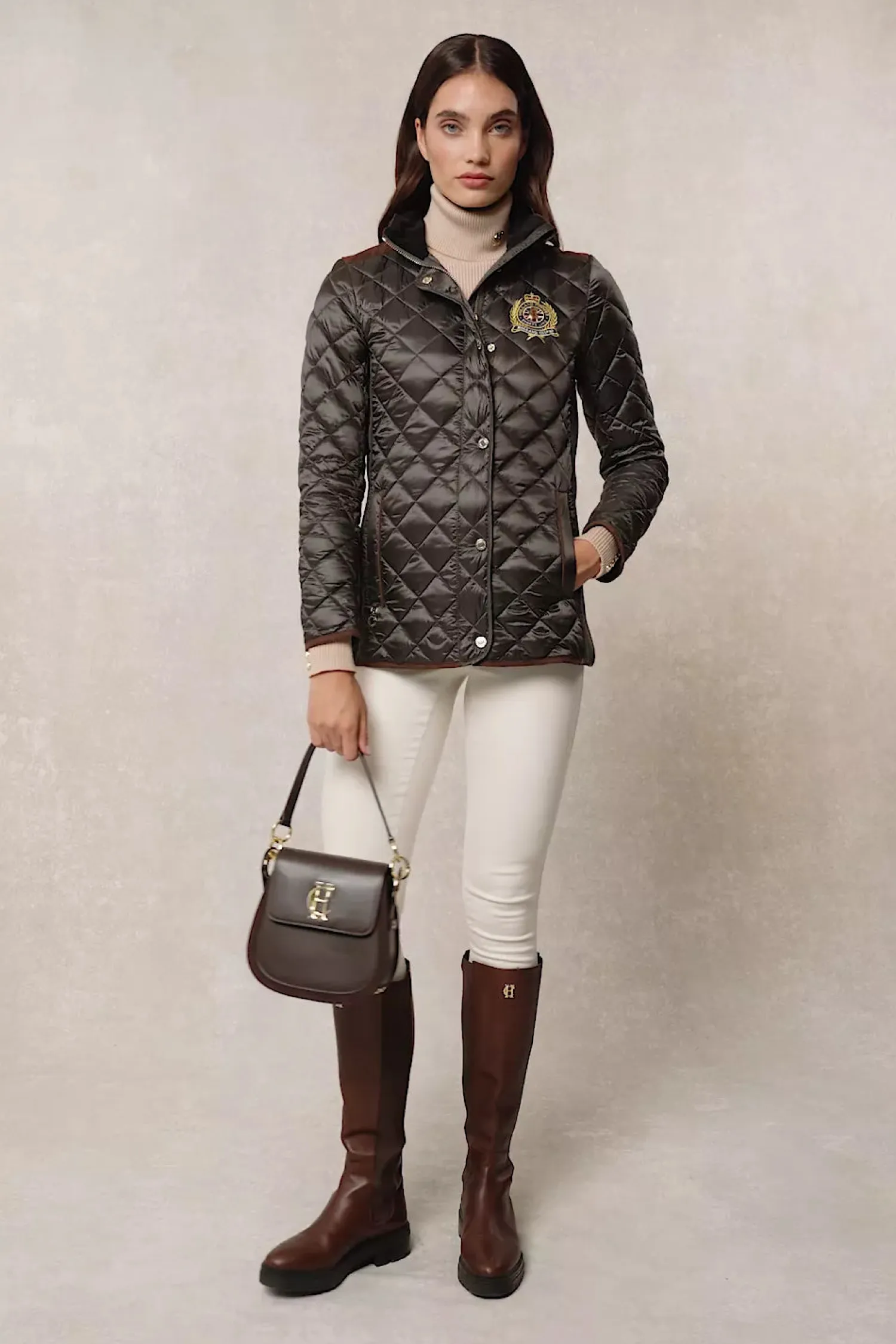 Hot Diamond Quilt Classic Jacket Women Jackets