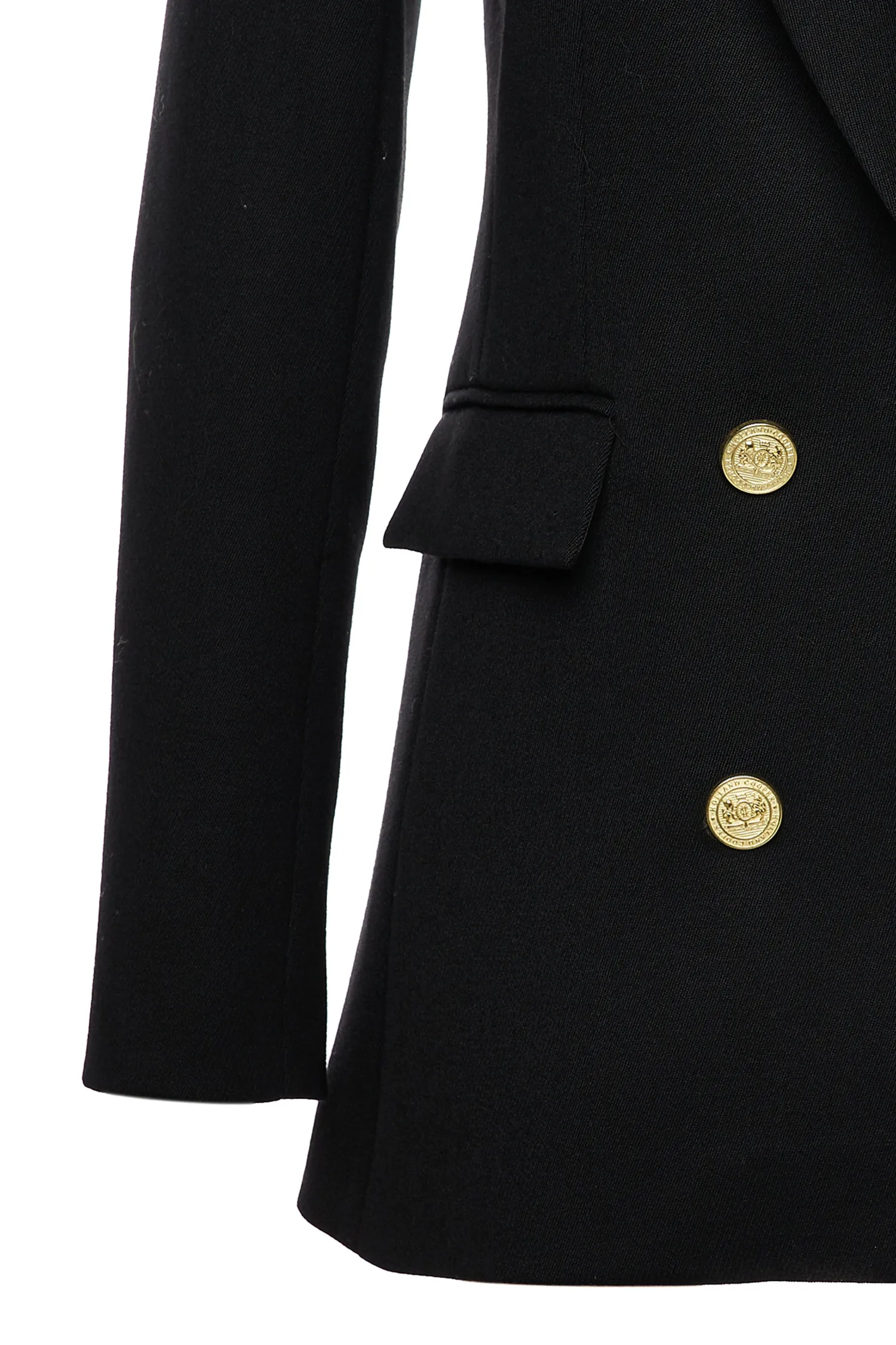 Fashion Double Breasted Blazer (Black Linen) Women Blazers|Tailoring