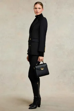 Sale Double Breasted Blazer (Black Twill) Women Blazers|Tailoring