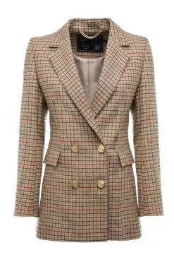 Clearance Double Breasted Blazer (Charlton Tweed) Women Blazers|Tailoring