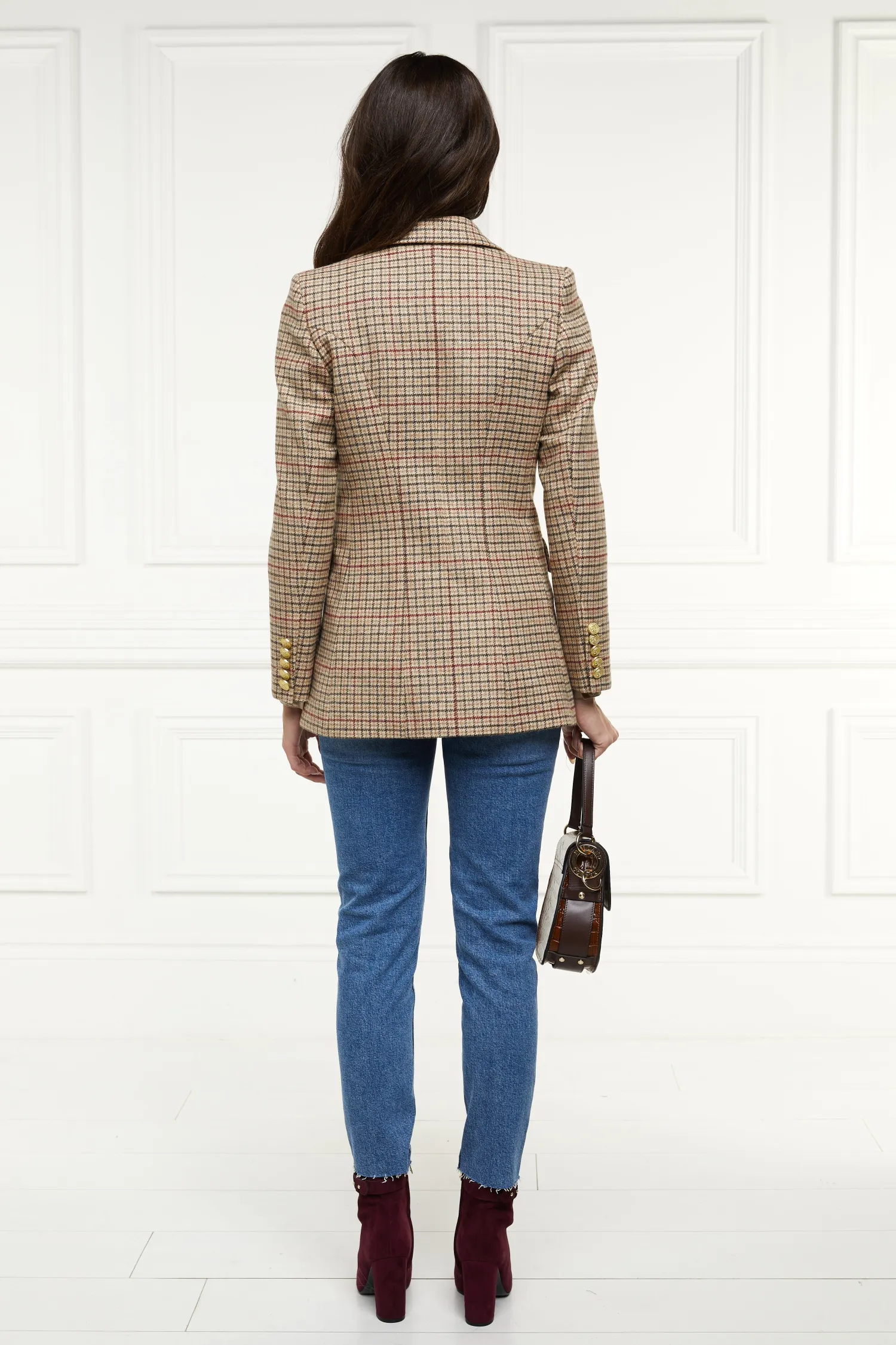 Clearance Double Breasted Blazer (Charlton Tweed) Women Blazers|Tailoring