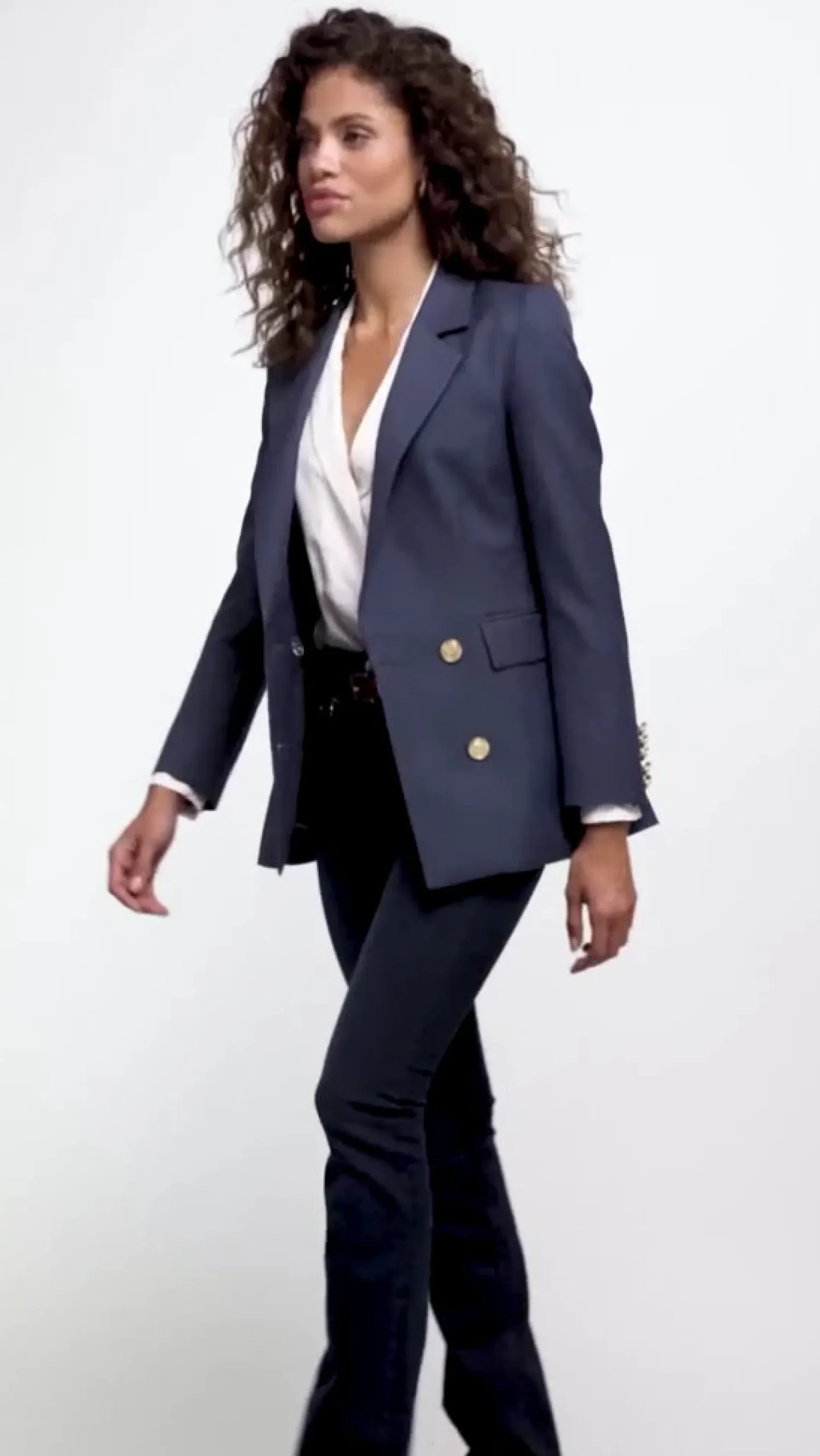 Outlet Double Breasted Blazer Women Blazers|Tailoring