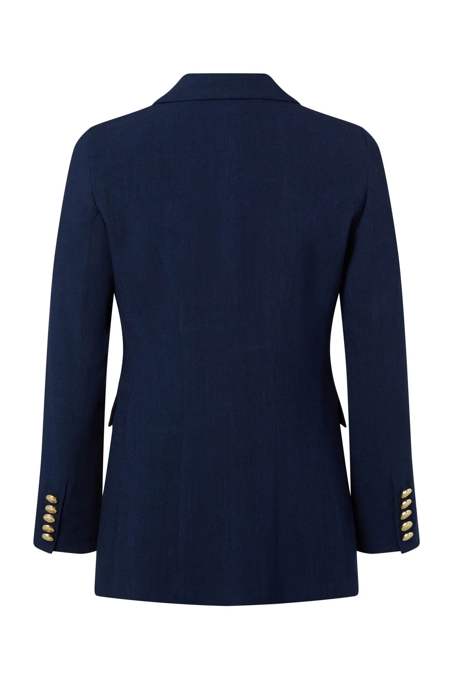 Best Double Breasted Blazer (Navy Linen) Women Blazers|Tailoring