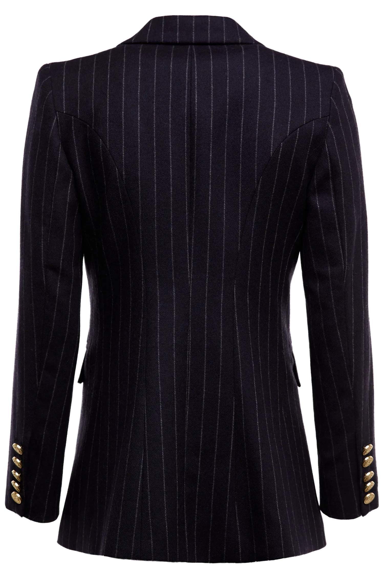 Outlet Double Breasted Blazer (Navy Chalk Pinstripe) Women Briefcase|Blazers
