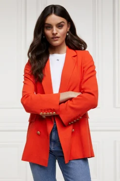 Sale Double Breasted Blazer (Neroli Linen) Women Blazers|Tailoring