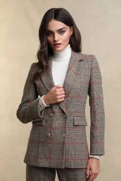 Outlet Double Breasted Blazer (Orange Windsor) Women Blazers|Tailoring