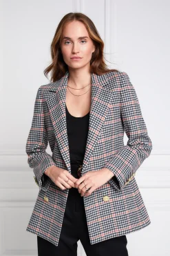 Fashion Double Breasted Blazer (Oyster Catcher) Women Blazers|Tailoring
