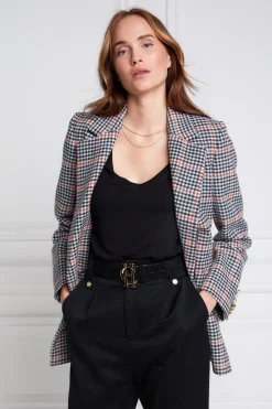 Fashion Double Breasted Blazer (Oyster Catcher) Women Blazers|Tailoring