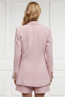 Best Double Breasted Blazer (Pink Linen) Women Blazers|Tailoring