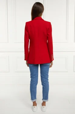 Sale Double Breasted Blazer (Red Barathea) Women Blazers|Tailoring