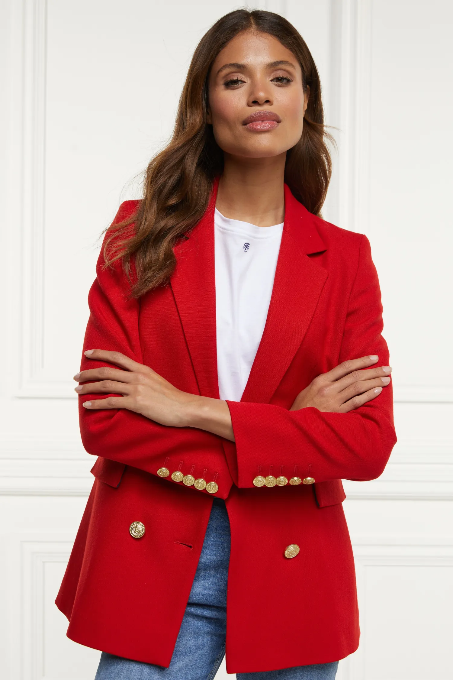 Sale Double Breasted Blazer (Red Barathea) Women Blazers|Tailoring