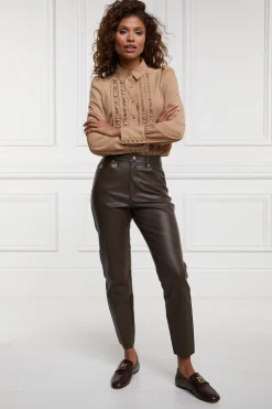 New Dunwick Faux Leather Pant Women Trousers