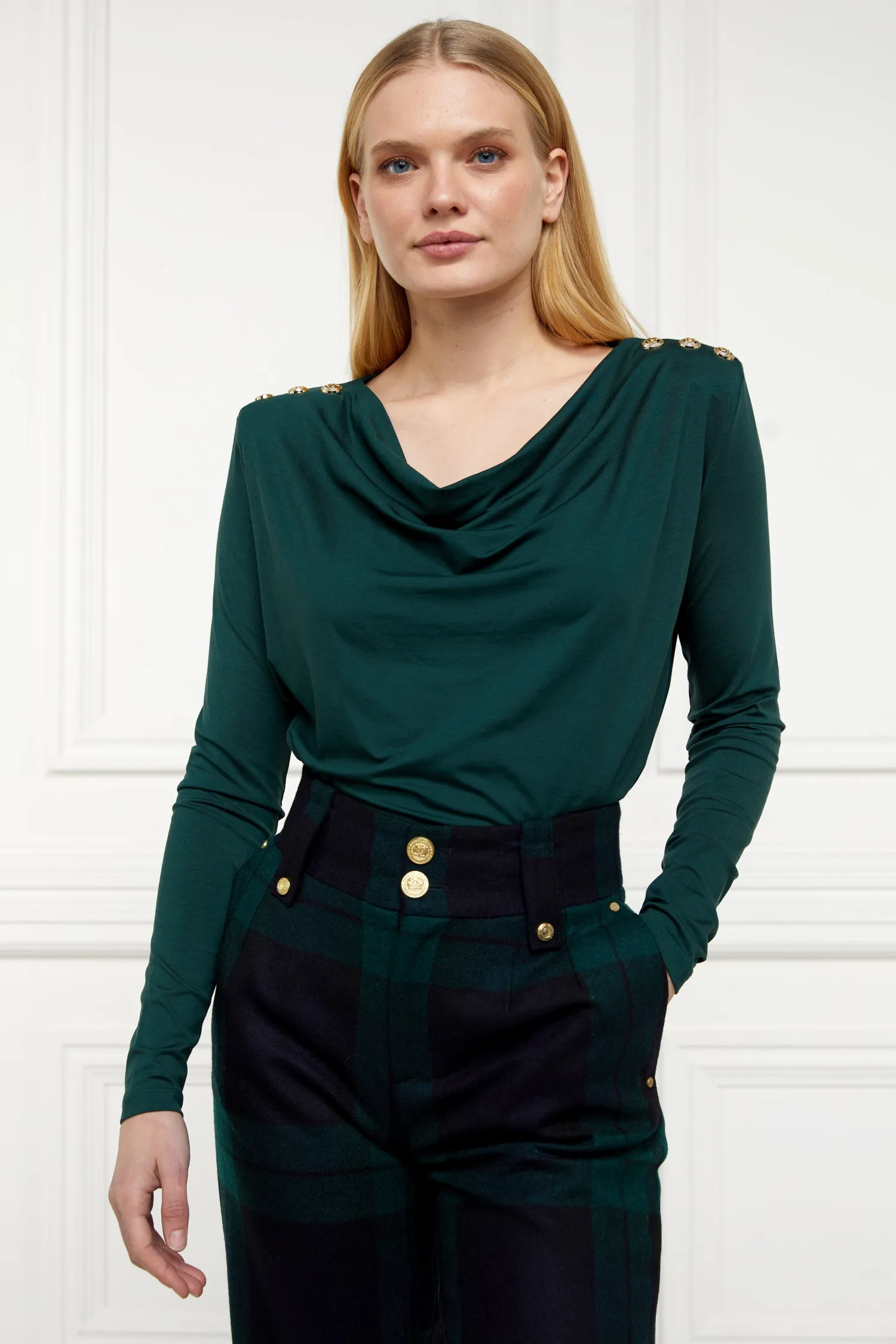 Fashion Ellen Top (Deep Emerald) Women Tops