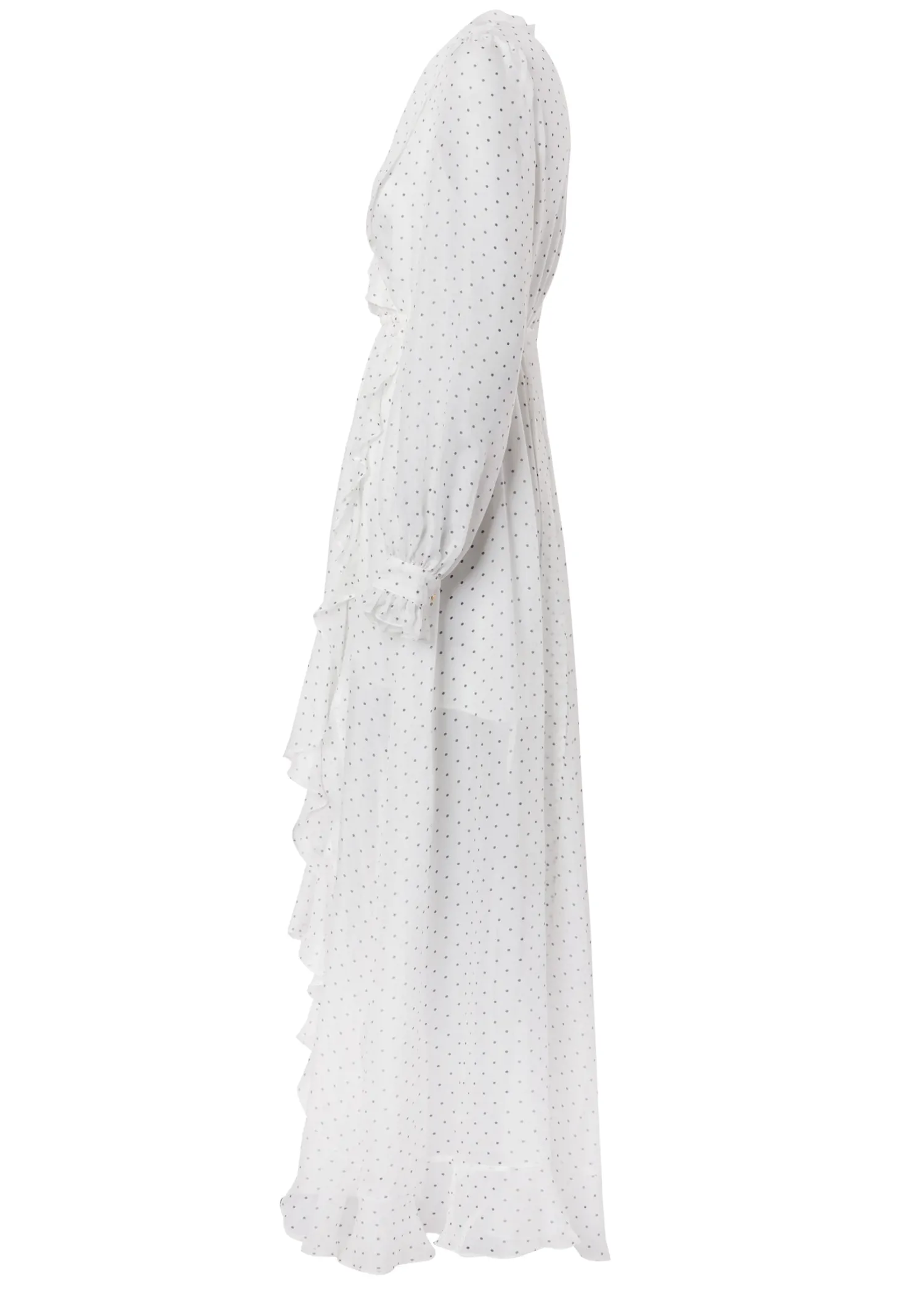 Hot Ellisa Maxi Dress (Ecru Polka Dot) Women Dresses