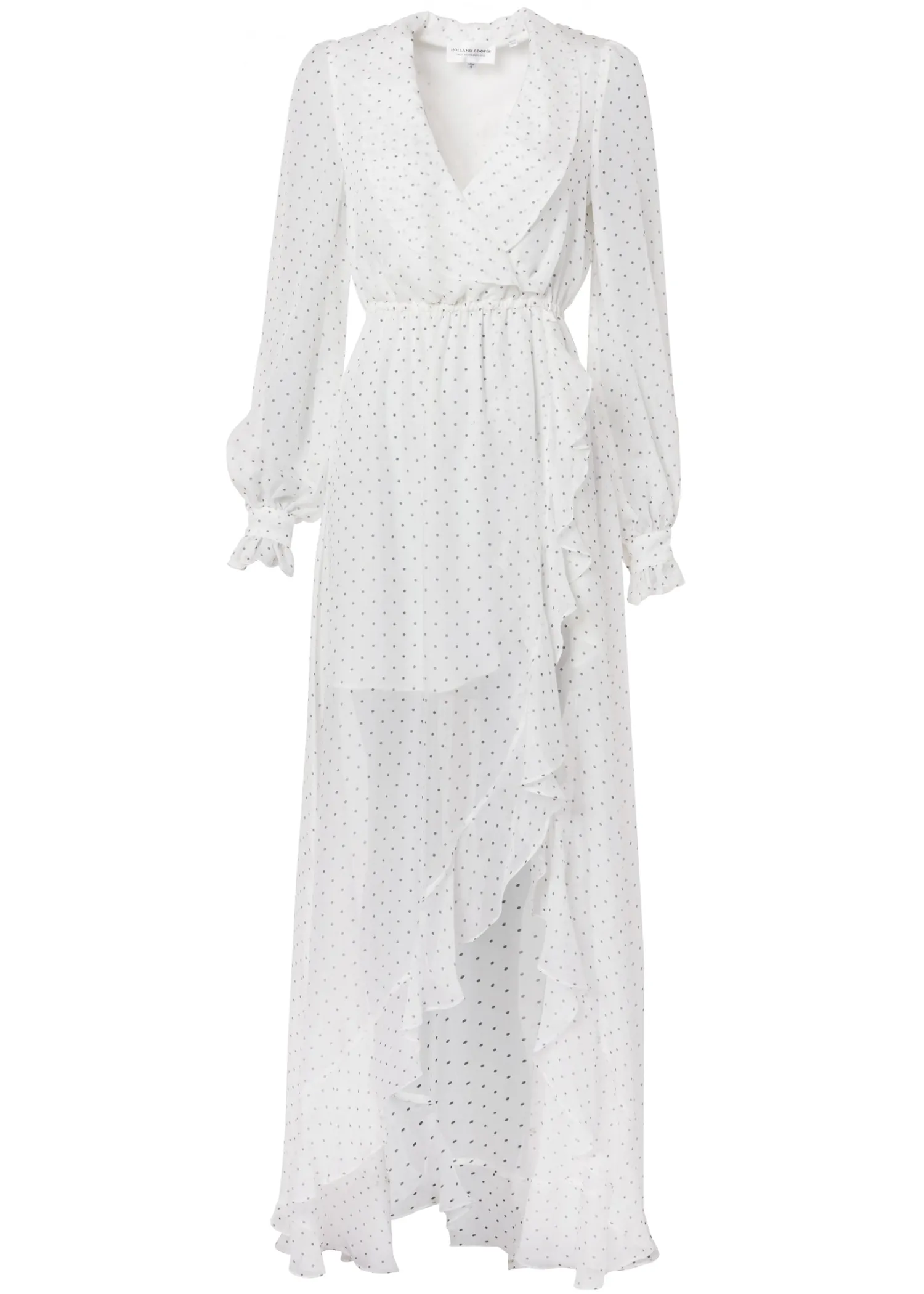 Hot Ellisa Maxi Dress (Ecru Polka Dot) Women Dresses