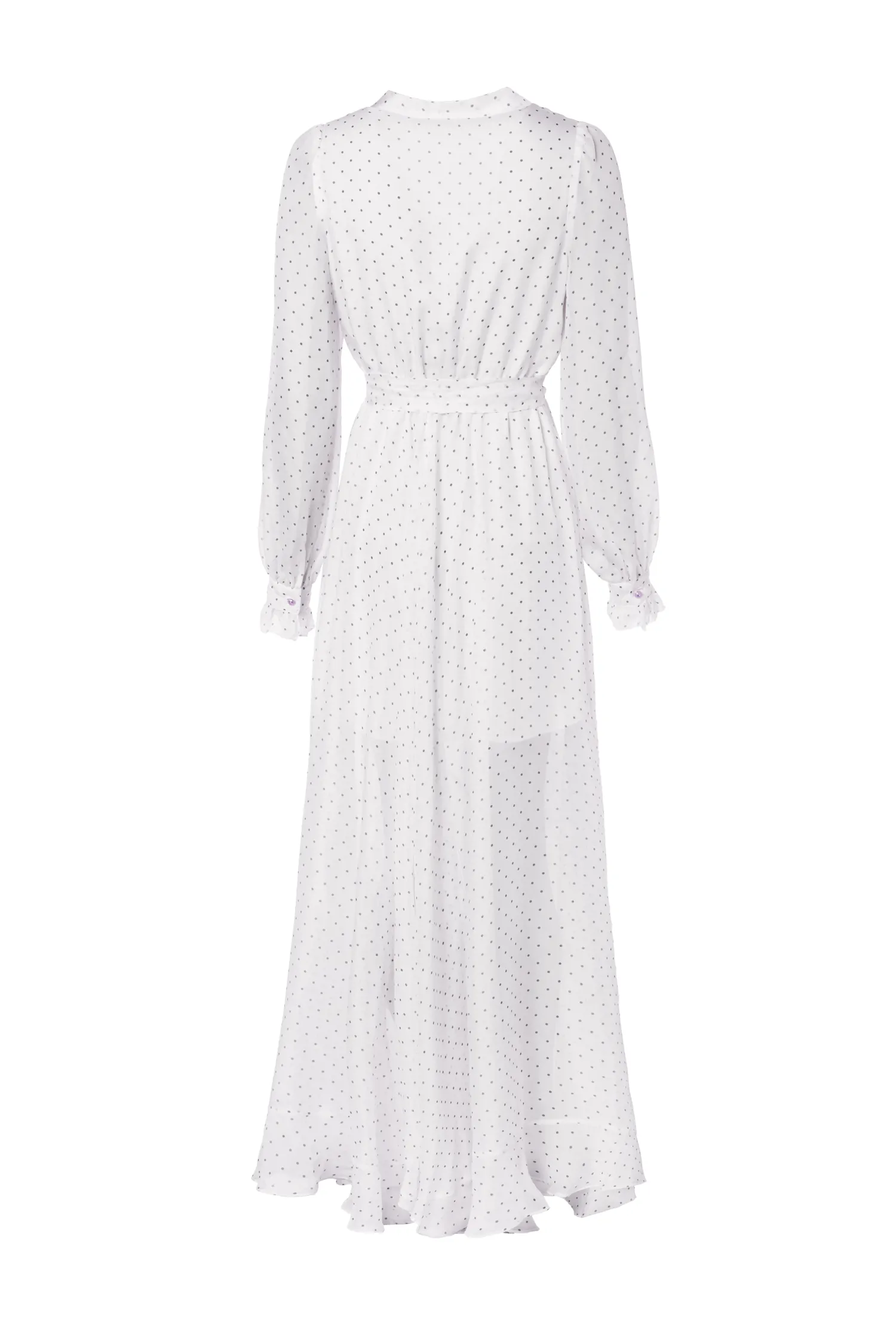 Hot Ellisa Maxi Dress (Ecru Polka Dot) Women Dresses
