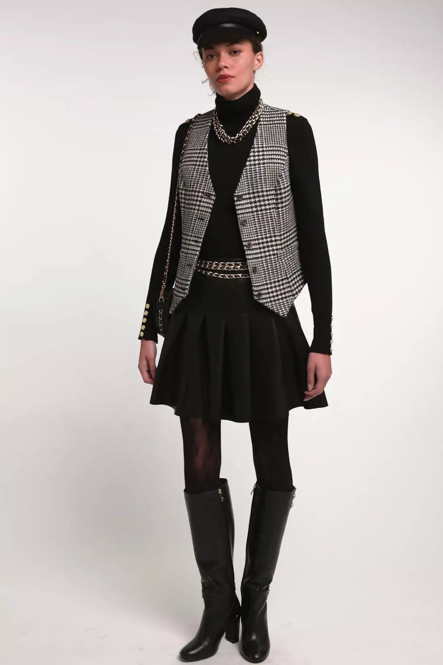 Hot Faux Leather Pleated Mini Skirt Women Skirts