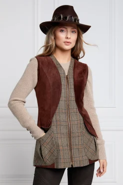 Online Field Vest (Bourbon Tweed) Women Gilets|Tailoring