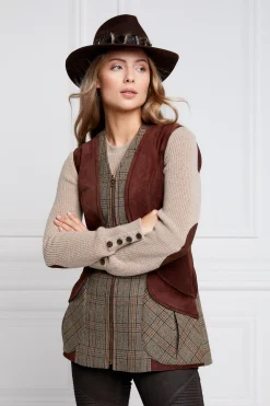 Online Field Vest (Bourbon Tweed) Women Gilets|Tailoring