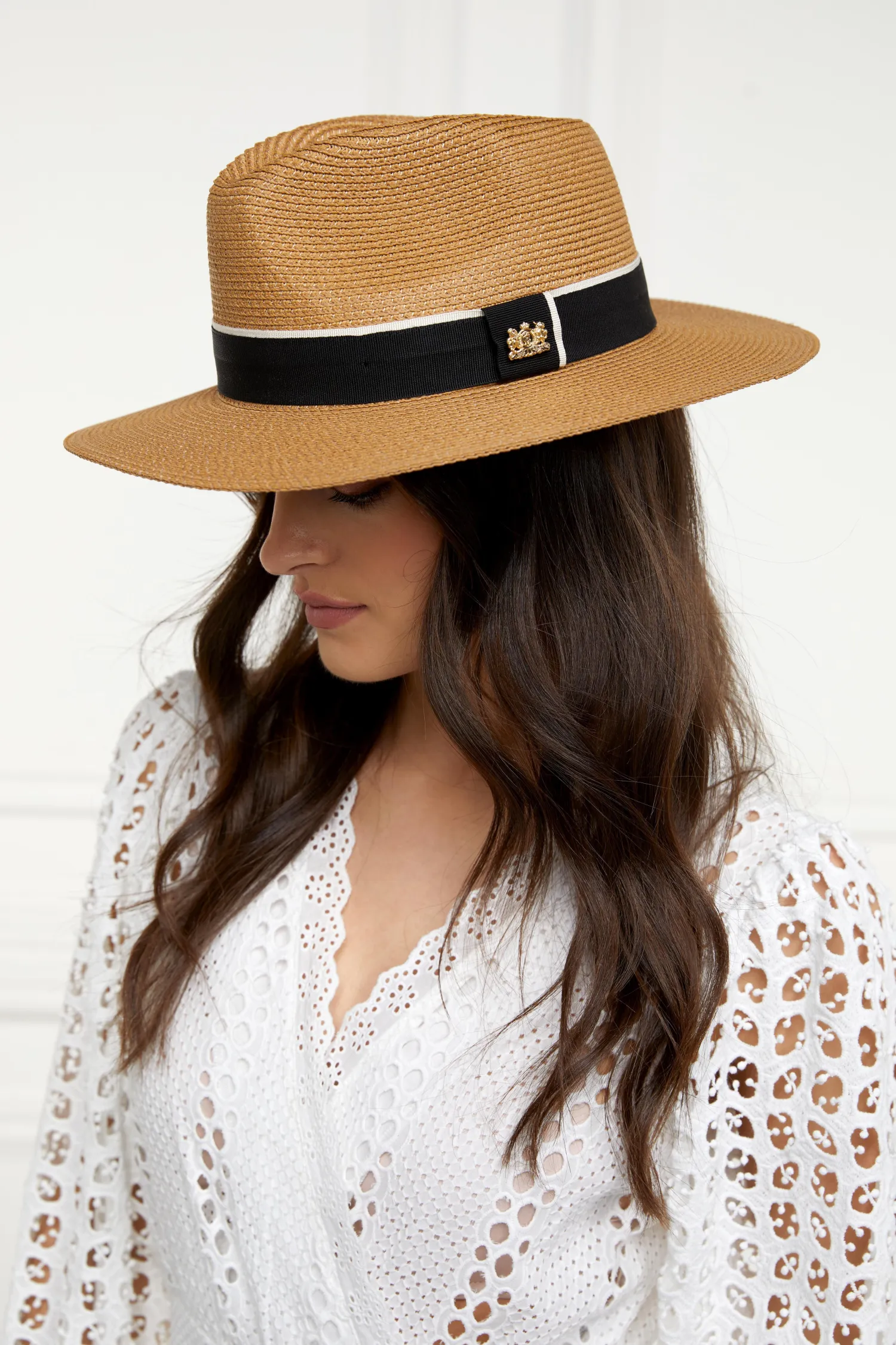 Fashion Francesca Hat (Camel Black) Women Hats & Headbands|Hats & Headbands