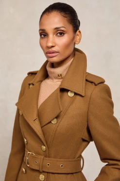Hot Full Length Chelsea Trench Coat (Dark Camel) Women Trench Coats|Coats