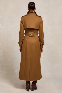 Hot Full Length Chelsea Trench Coat (Dark Camel) Women Trench Coats|Coats