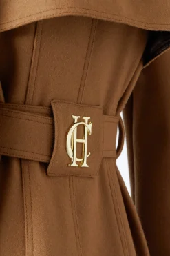 Hot Full Length Chelsea Trench Coat (Dark Camel) Women Trench Coats|Coats