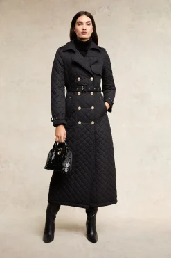New Full Length Enstone Quilted Trench Coat Women Trench Coats|Coats