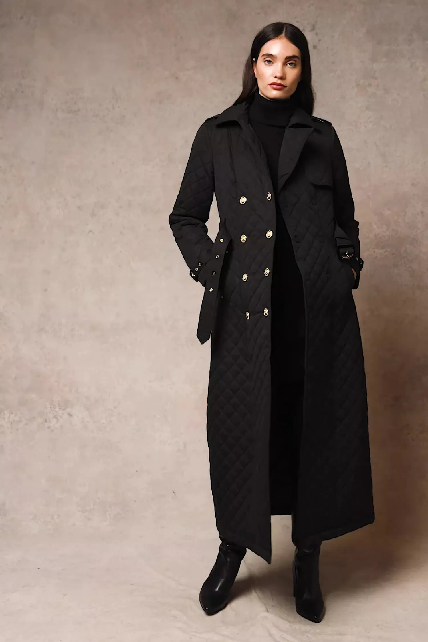 New Full Length Enstone Quilted Trench Coat Women Trench Coats|Coats