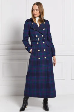 Sale Full Length Marlborough Trench Coat (Heather Tartan) Women Trench Coats|Coats